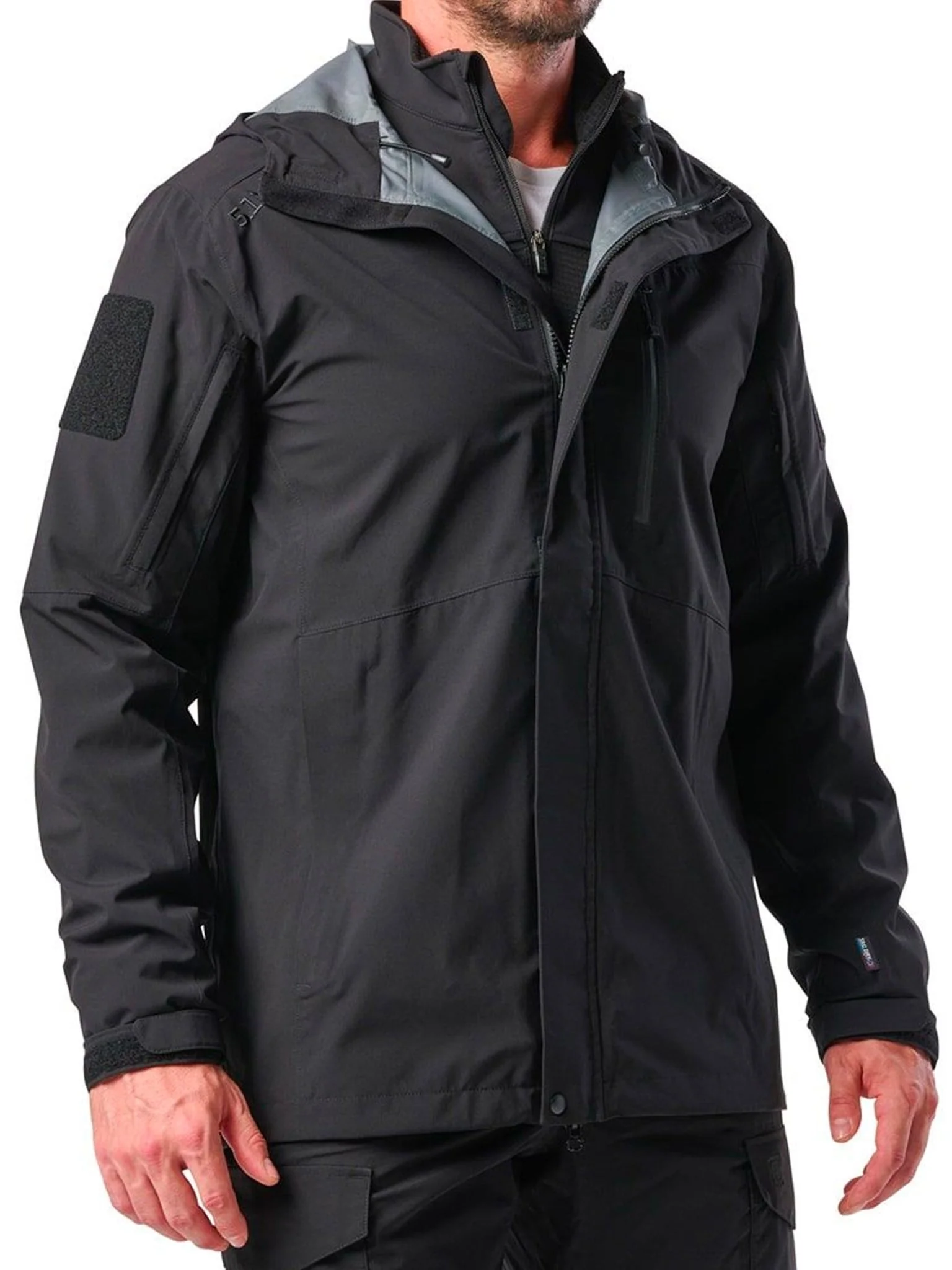 5.11 Tactical Waterproof & Breathable Force Rainshell Jacket EN 343 Certified Style 48632 - Image 11