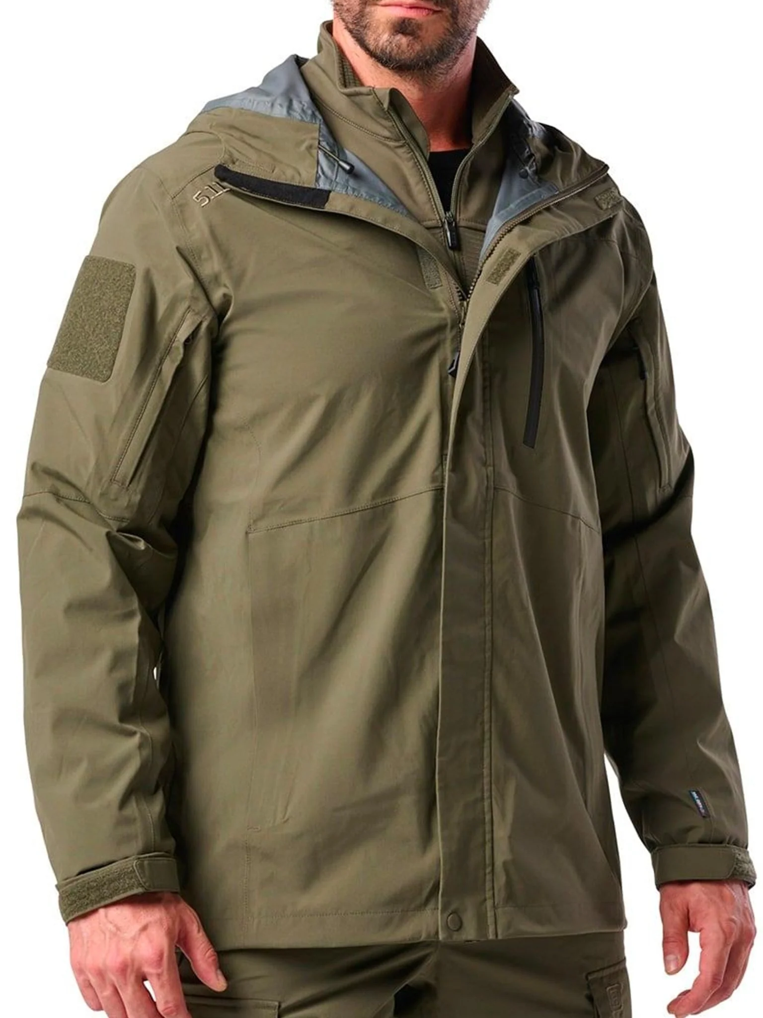 5.11 Tactical Waterproof & Breathable Force Rainshell Jacket EN 343 Certified Style 48632 - Image 12