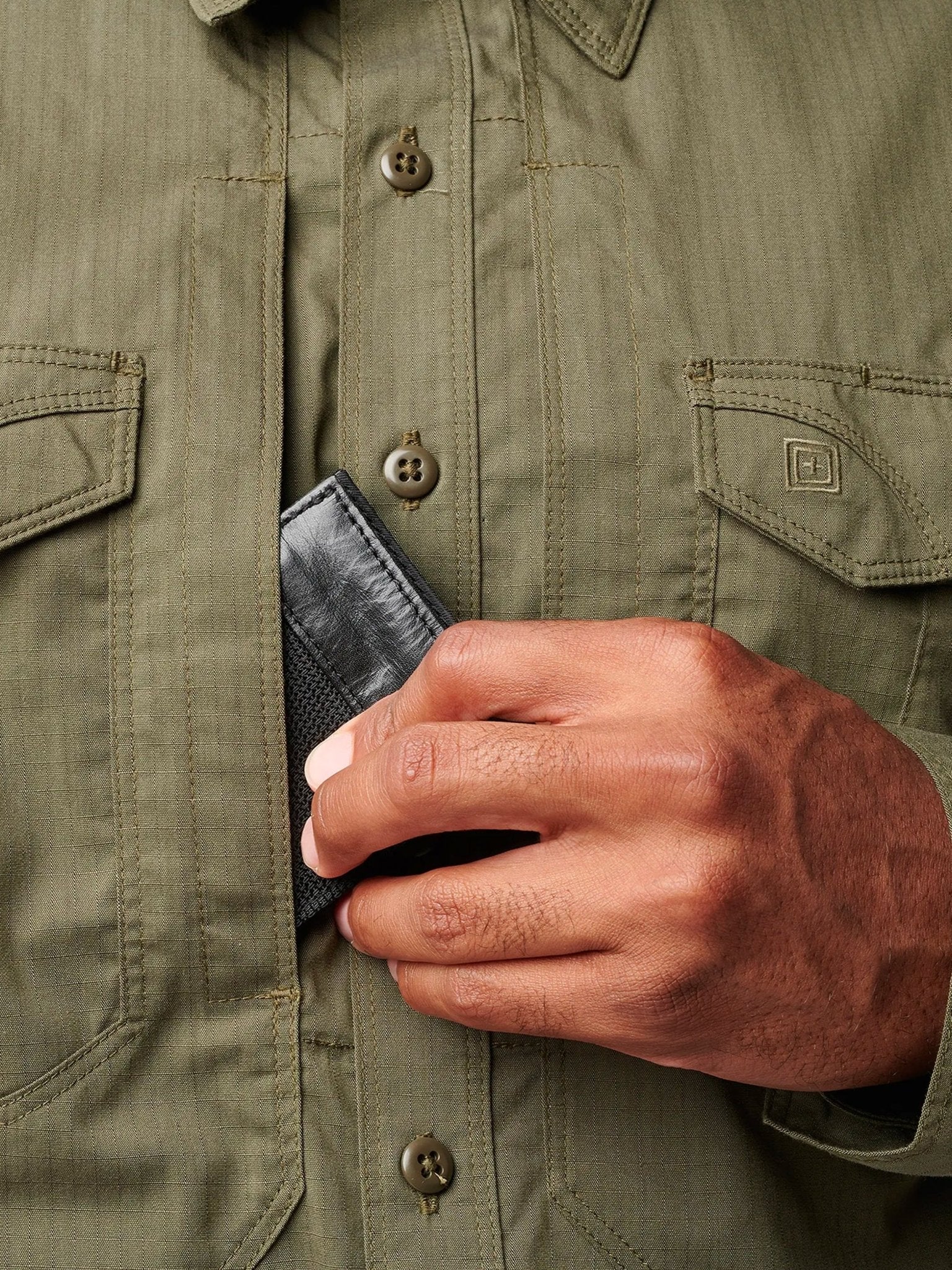 5.11 Tactical Mens Stryke Long Sleeve Shirt - Stretch Flex-Tac Fabric / Teflon treated - Image 6