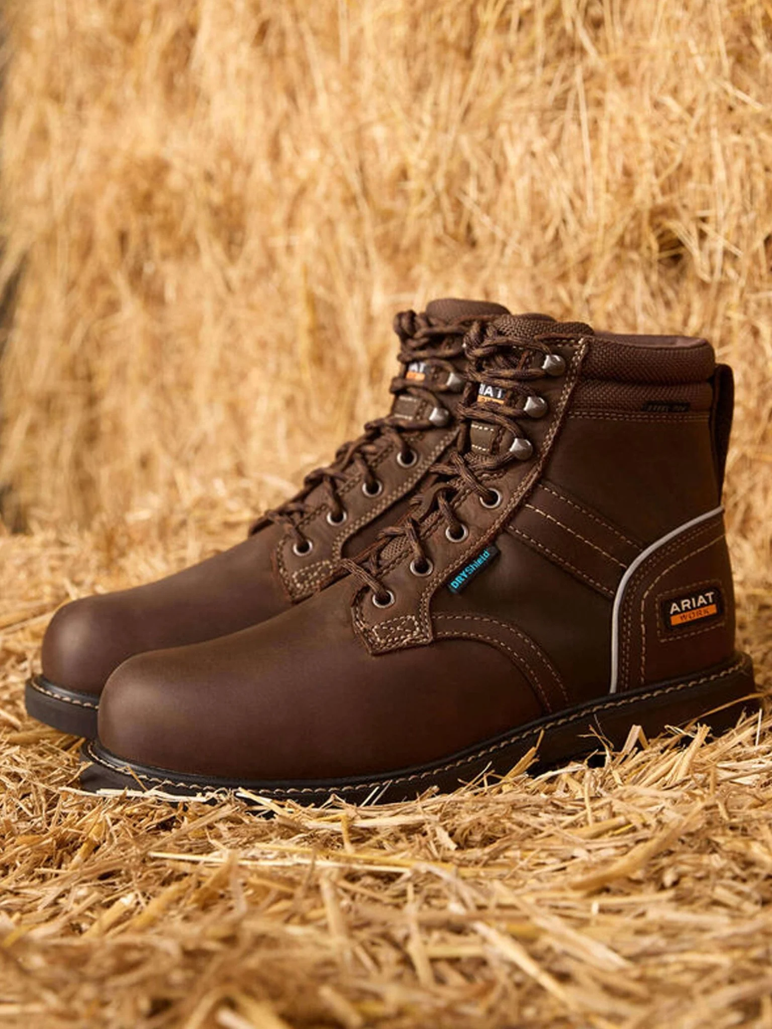 Ariat Groundbreaker Waterproof Work Safety Boot 6" Lace Steel Toe - Image 5