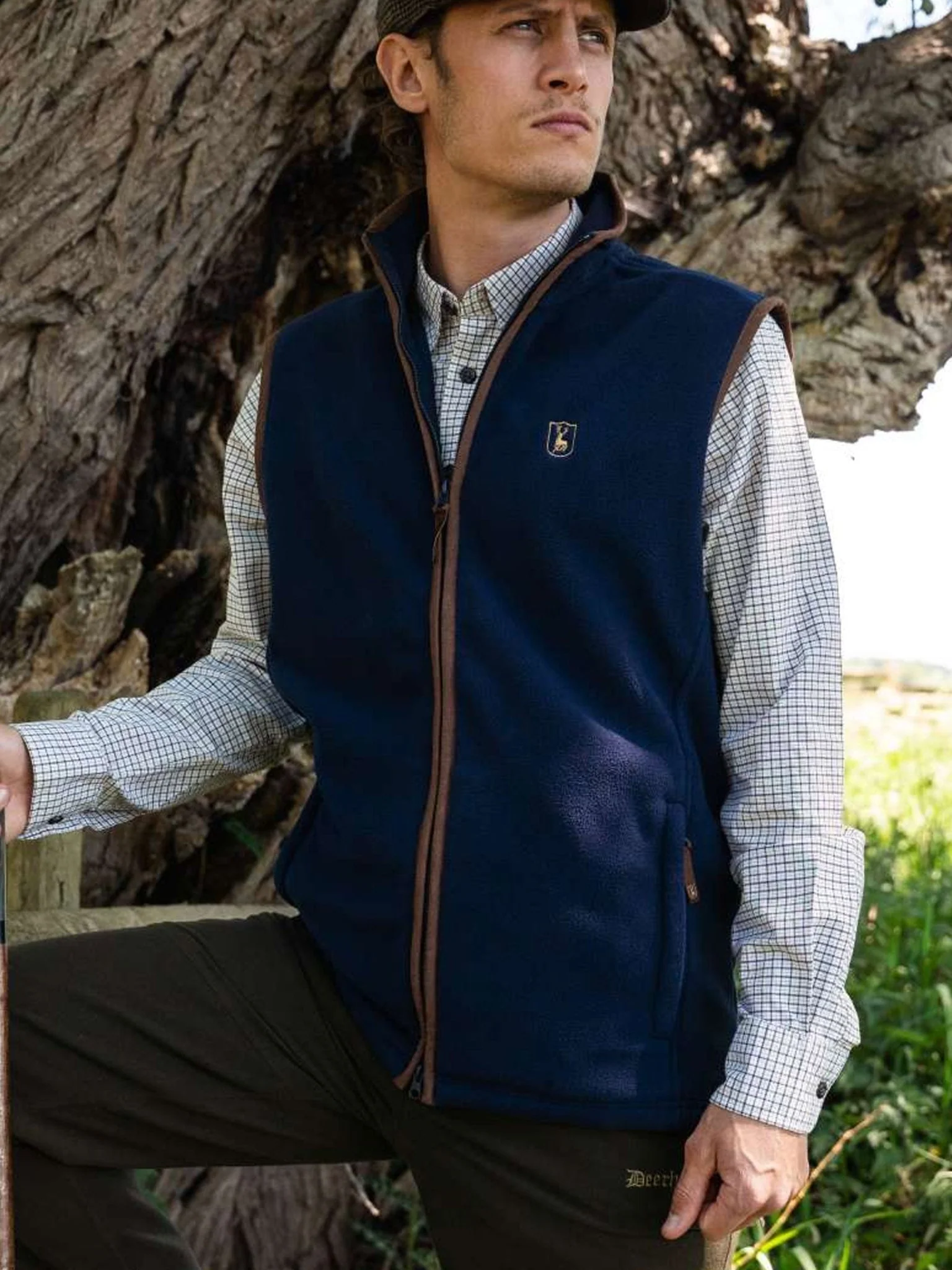 Deerhunter - Cumbria Fleece Mens Gilet - mans bodywarmer / Waistcoat with pockets - Image 4
