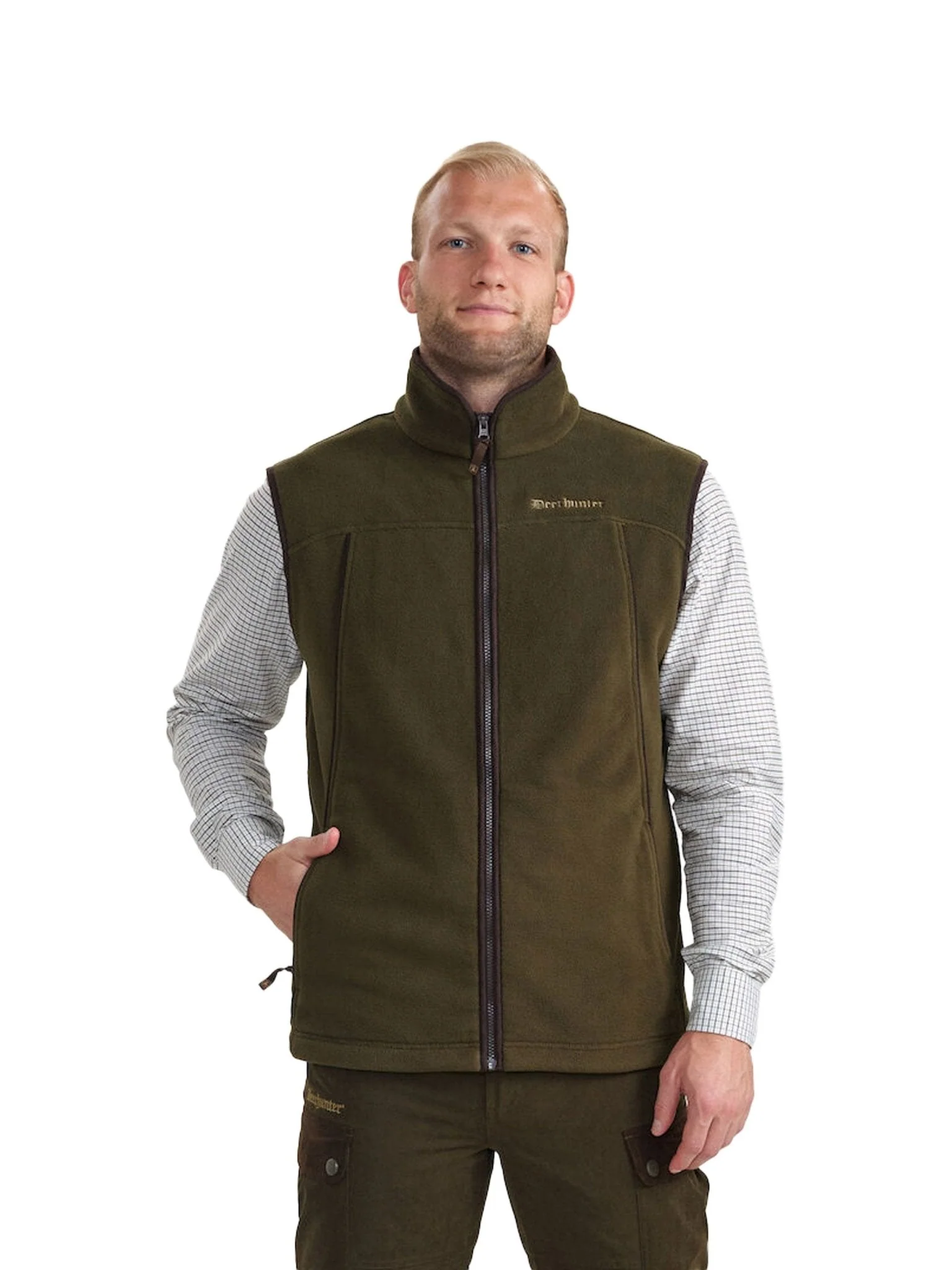 Deerhunter - Mens Fleece gilet / waistcoat - mens Eagle Fleece Gilet 320gram stretch with pockets. - Image 3
