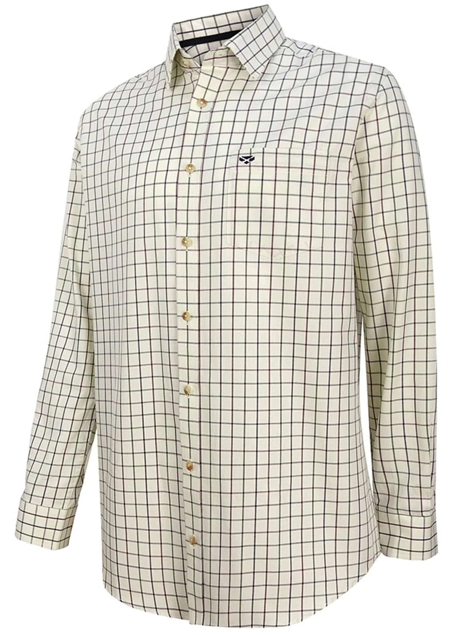 Hoggs of Fife Balmoral Luxury Tattersall Shirt mens checked shirt