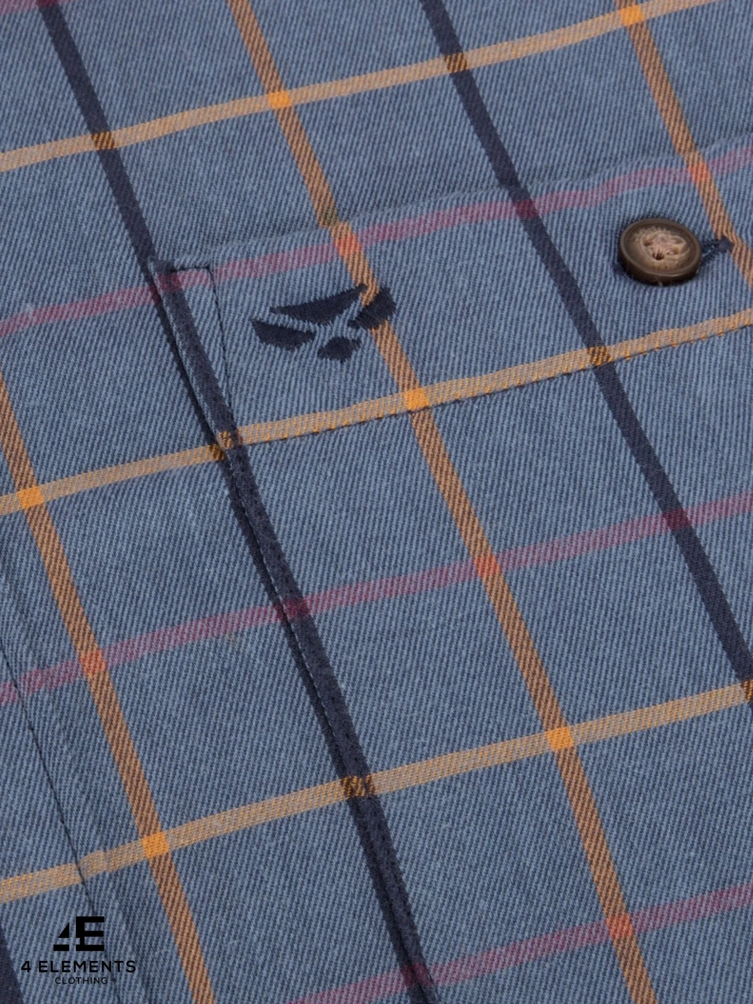 Hoggs of Fife Mens Shirt / Long Sleeve / Micro Fleece Lined shirt / - Bramble - Image 5