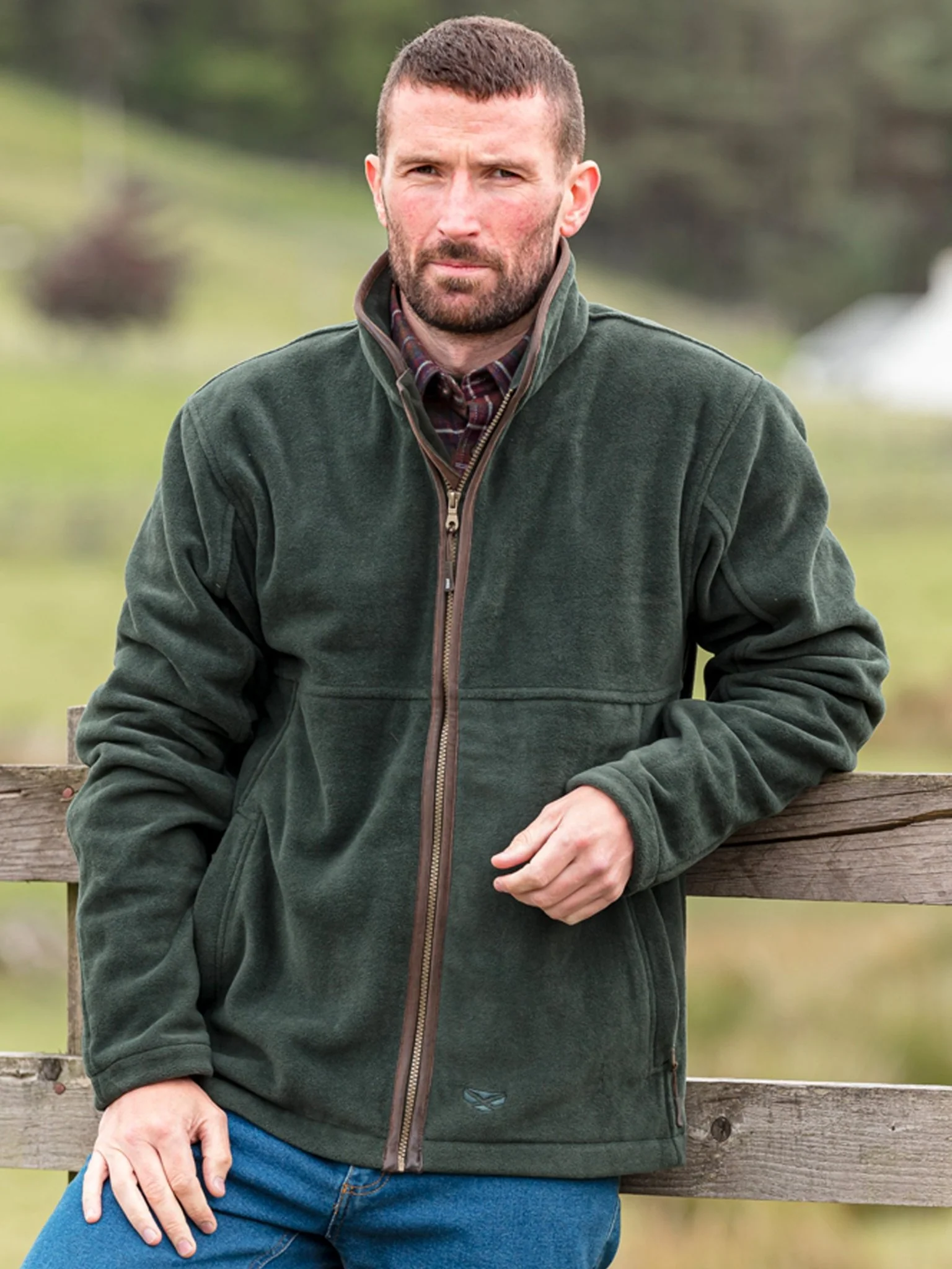 Hoggs of Fife Mens Stenton Fleece Jacket, Classic style fleece coat - Image 5
