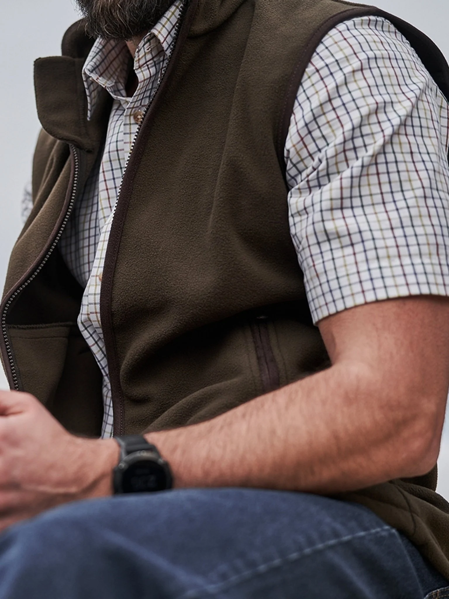 Hoggs of Fife - Woodhall Fleece Mens Gilet - mens bodywarmers / Waistcoat - Image 7