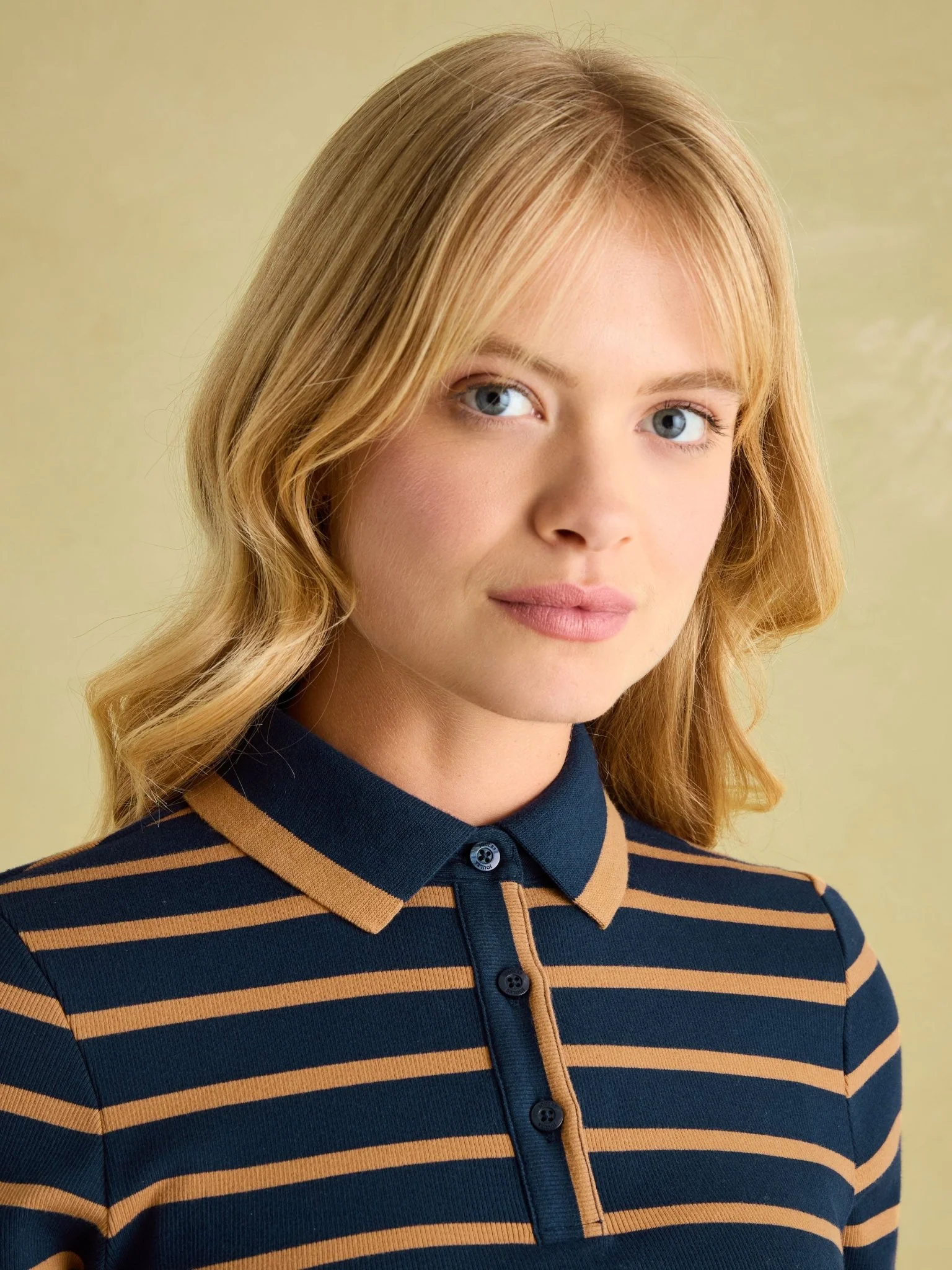 Joules - Joules Fairfield Long Sleeve Ribbed Polo Shirt / Ladies shirt - Image 12