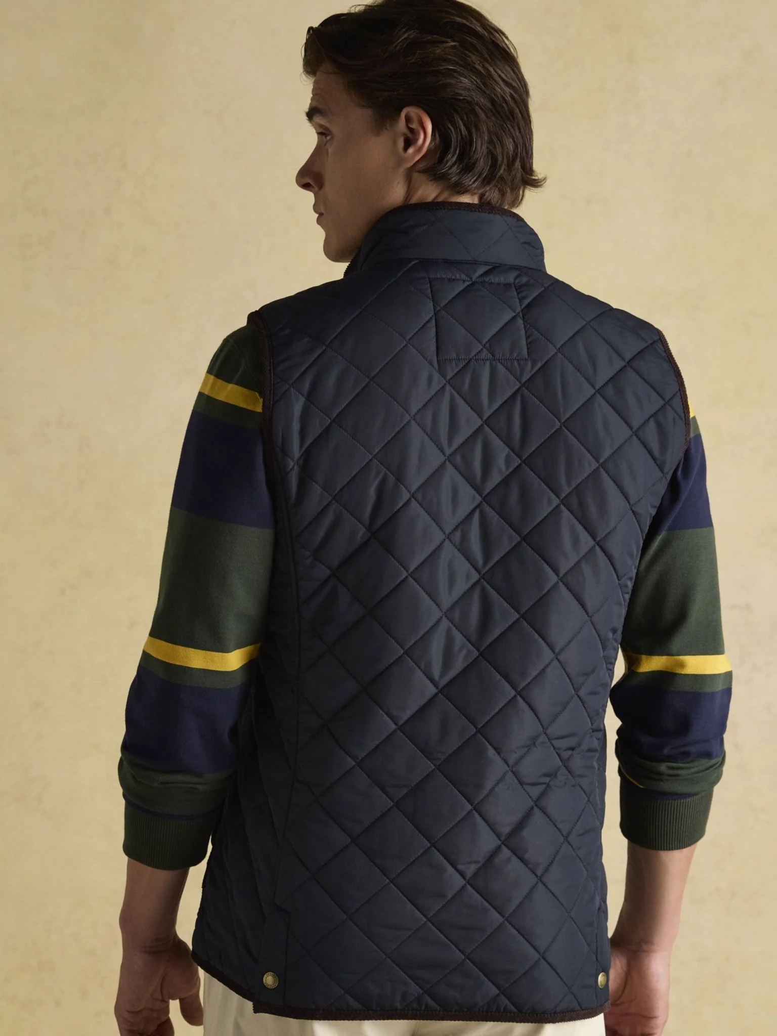 Joules - Joules Maynard Mens Gilet quilted fleece lined waistcoat / bodywarmer - Image 3