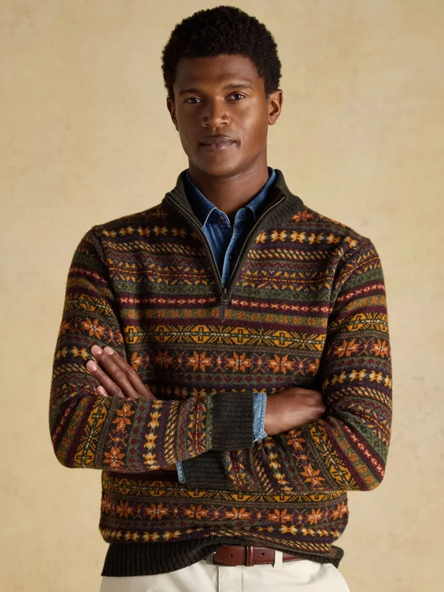 Joules - Milligan Mens Jumper - 1/4 Zip / Pullover / Sweater - 80% Wool - Image 7