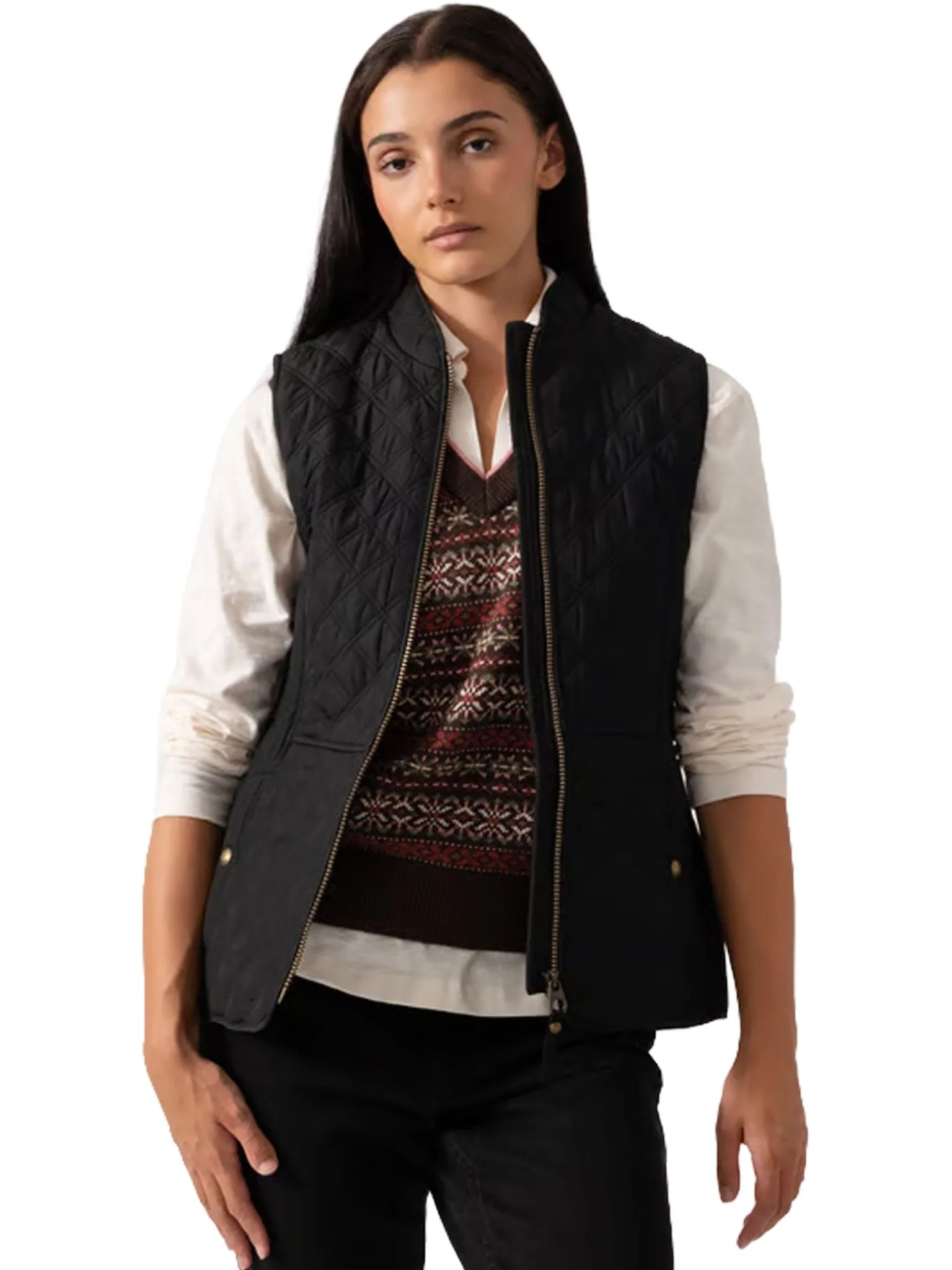 Joules - Joules Minx Showerproof Diamond Quilted Gilet ladies waistcoat / bodywarmer - Image 4