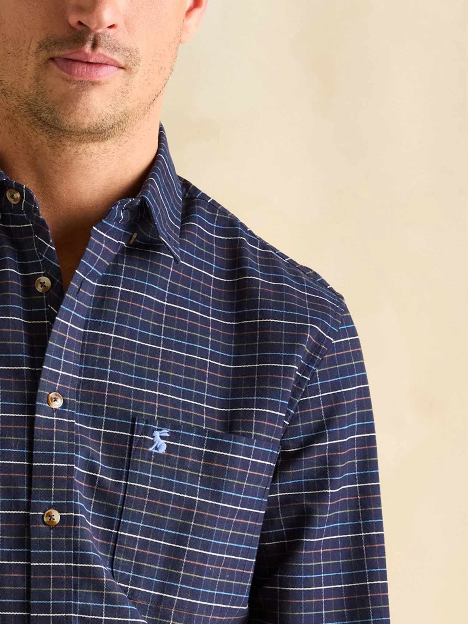 Joules - Joules Welford Mens Shirt - Cotton Long Sleeve Check Shirt - Image 7