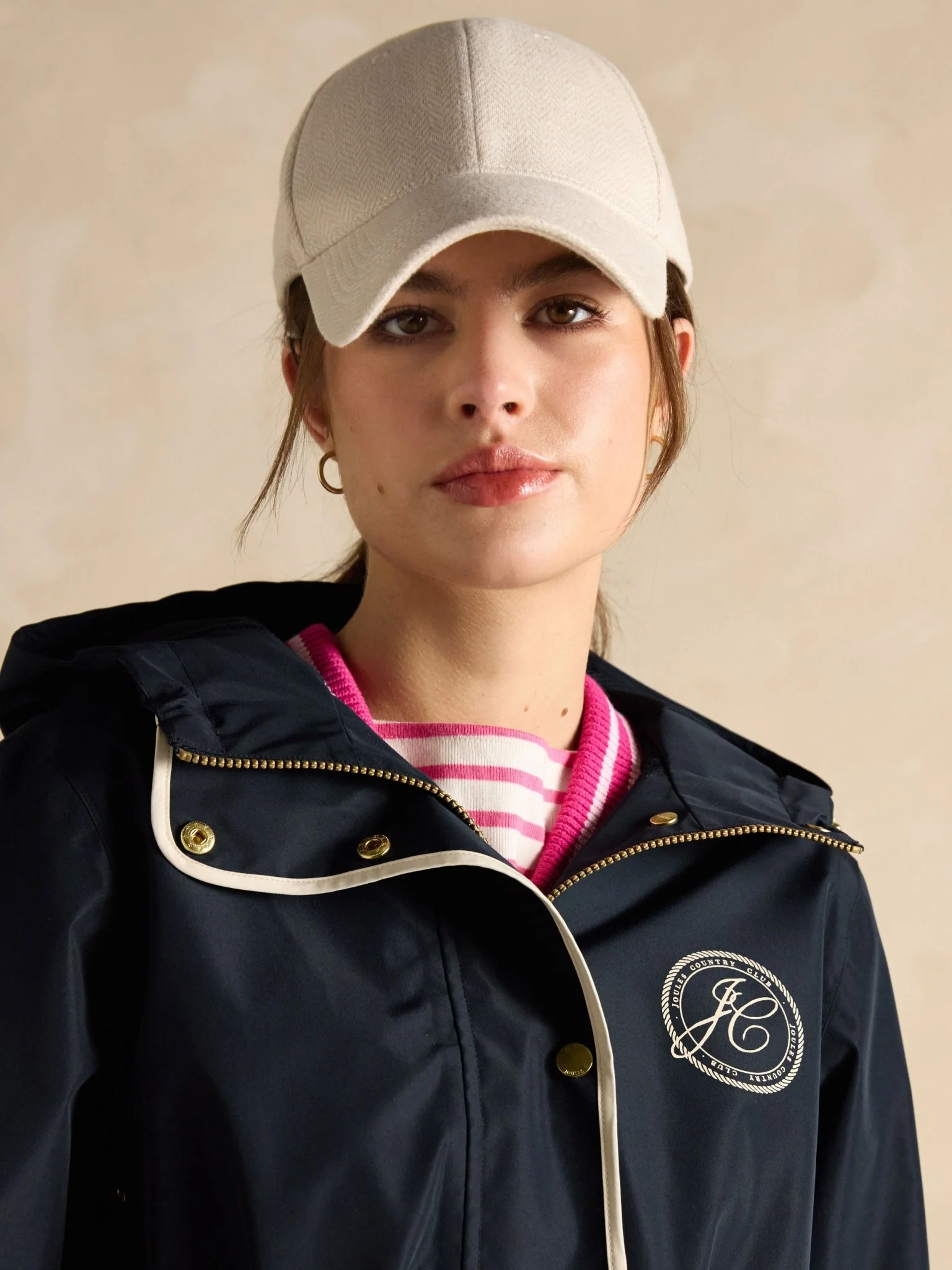 Joules - Joules Womens Holt Packable Waterproof Raincoat with Hood - Ladies - Image 3
