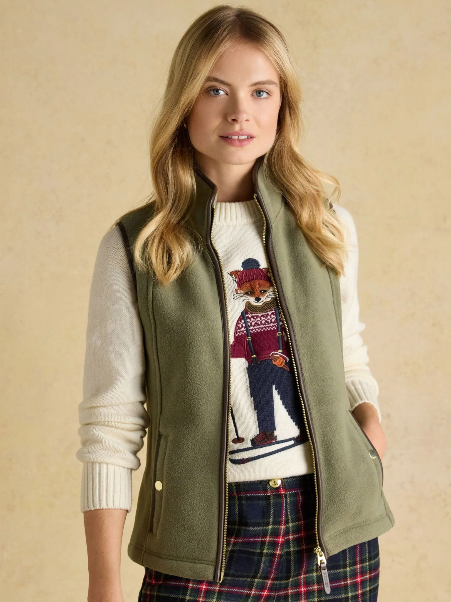 Joules Womens Heritage Fleece Gilet / Ladies Full zip fleece waistcoat / vest - Image 14