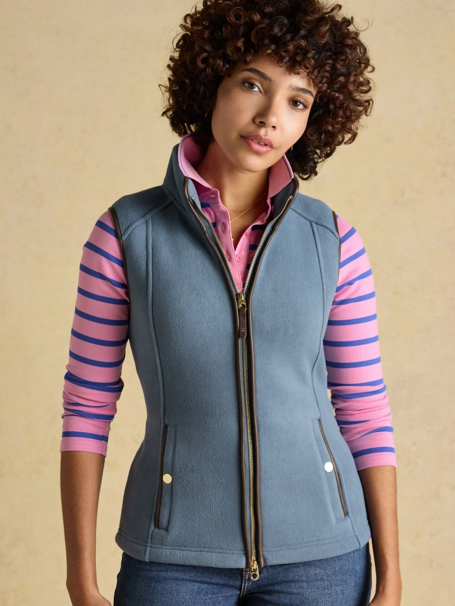 Joules Womens Heritage Fleece Gilet / Ladies Full zip fleece waistcoat / vest - Image 7