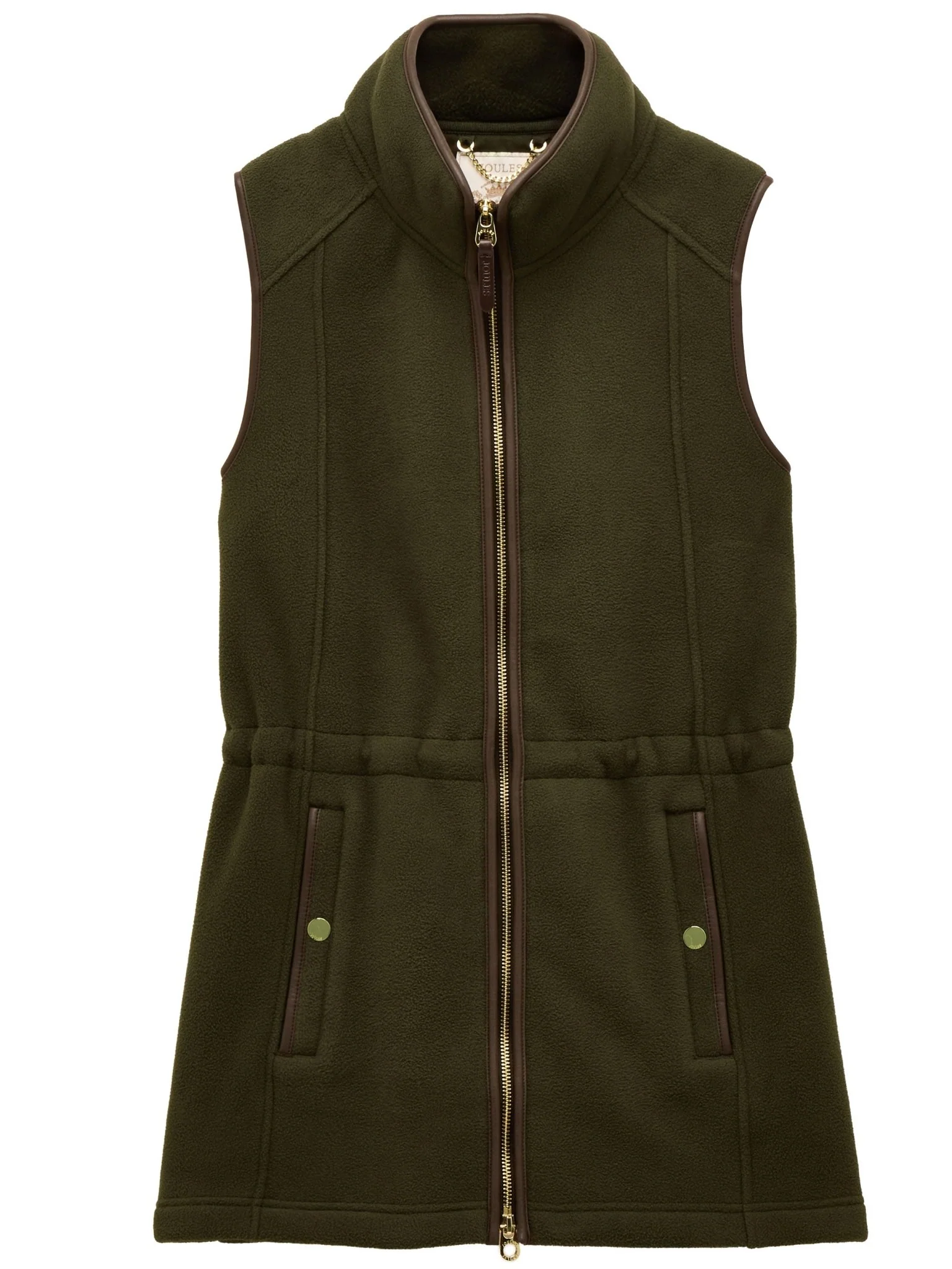 Joules Womens Heritage Longline Fleece Gilet / Ladies Full zip fleece waistcoat Vest - Image 2