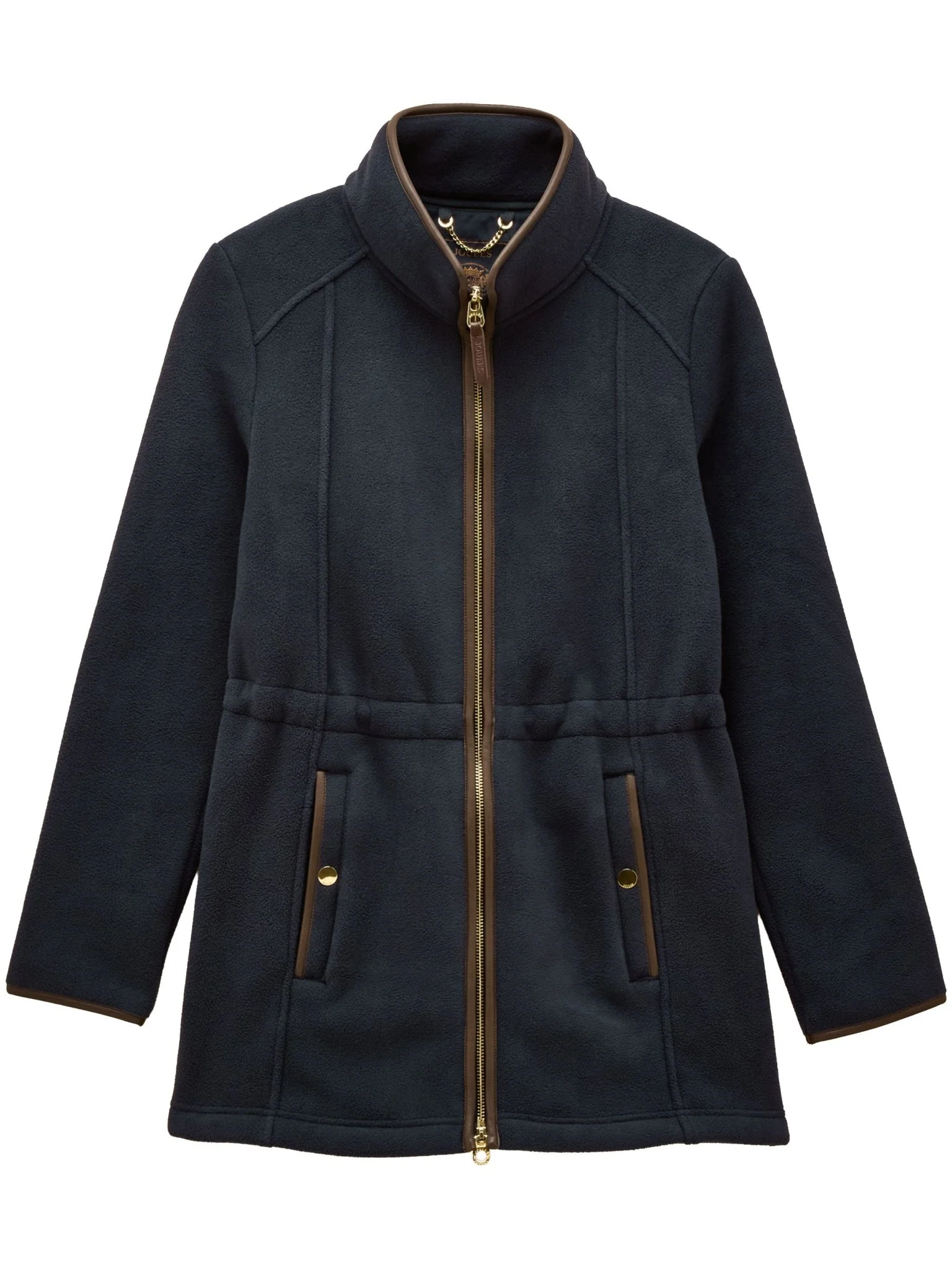 Joules Womens Heritage Longline Fleece Jacket / Ladies Full zip fleece coat