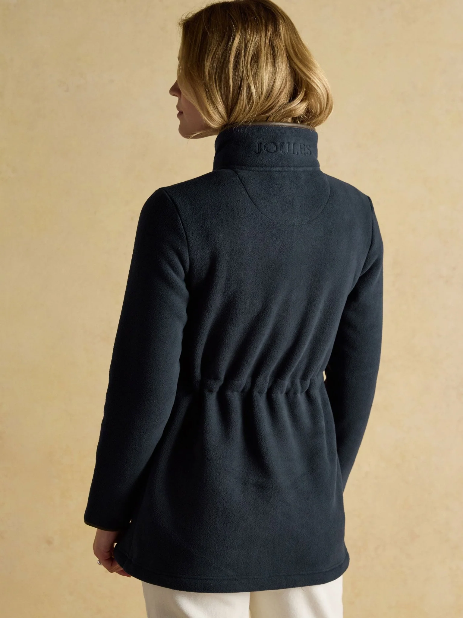 Joules Womens Heritage Longline Fleece Jacket / Ladies Full zip fleece coat - Image 3
