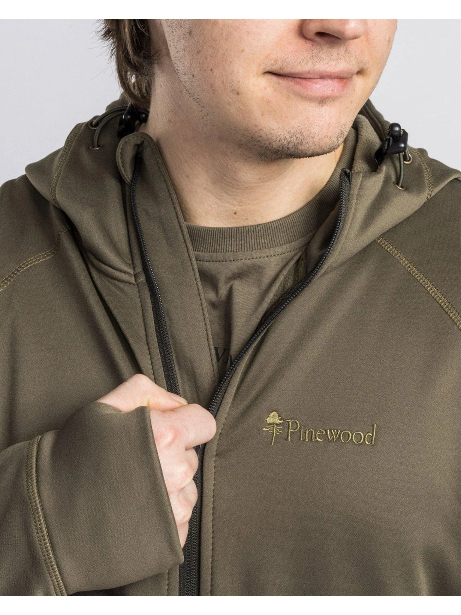 Pinewood - Mens Finnveden full zip Hoodie Sweatshirt with brushed fleece - Image 3