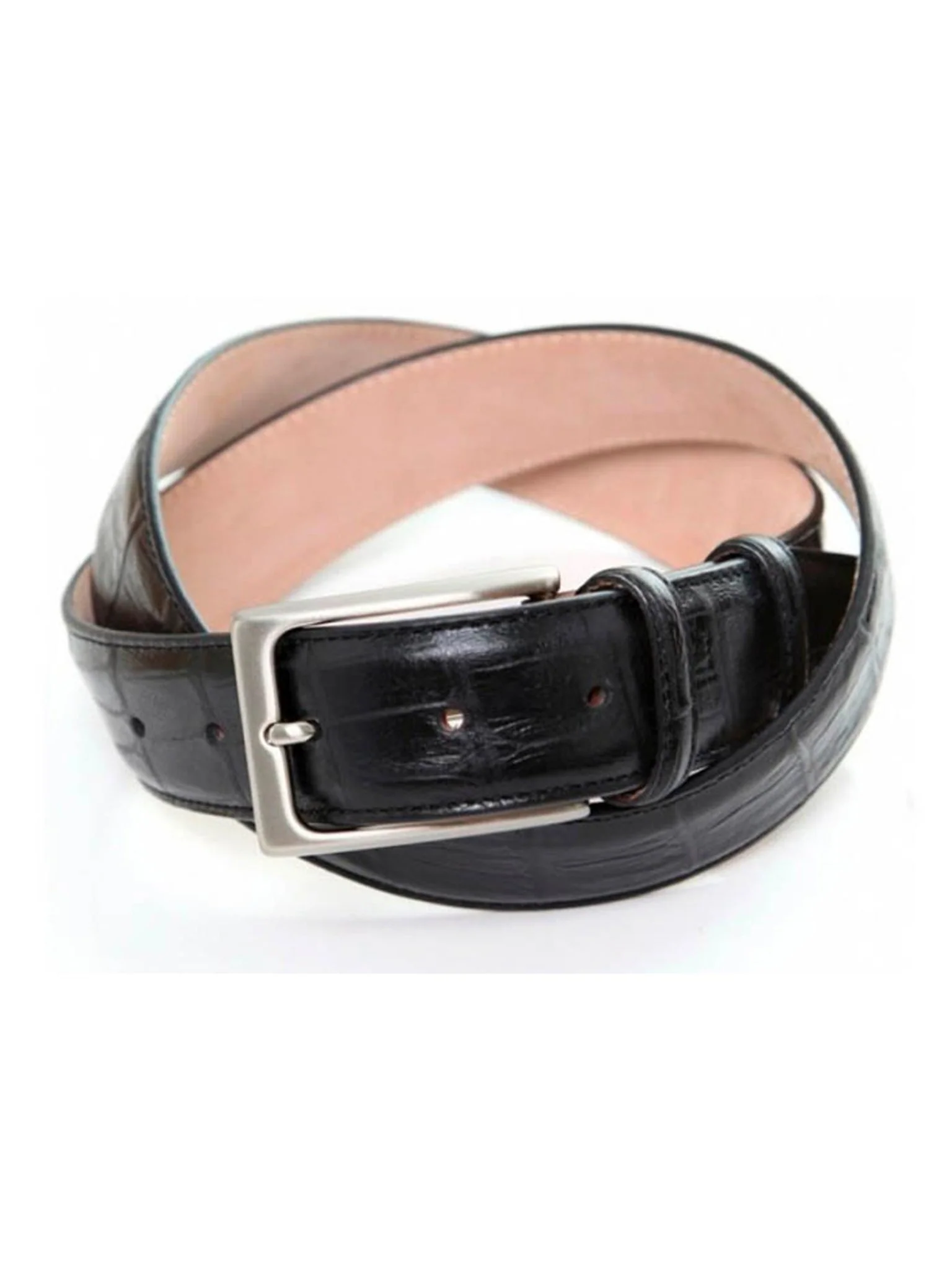 Robert Charles Belts 1502 Crocodile print Leather Mens Belt - Made in Italy - 100% Leather - 35mm - Image 3