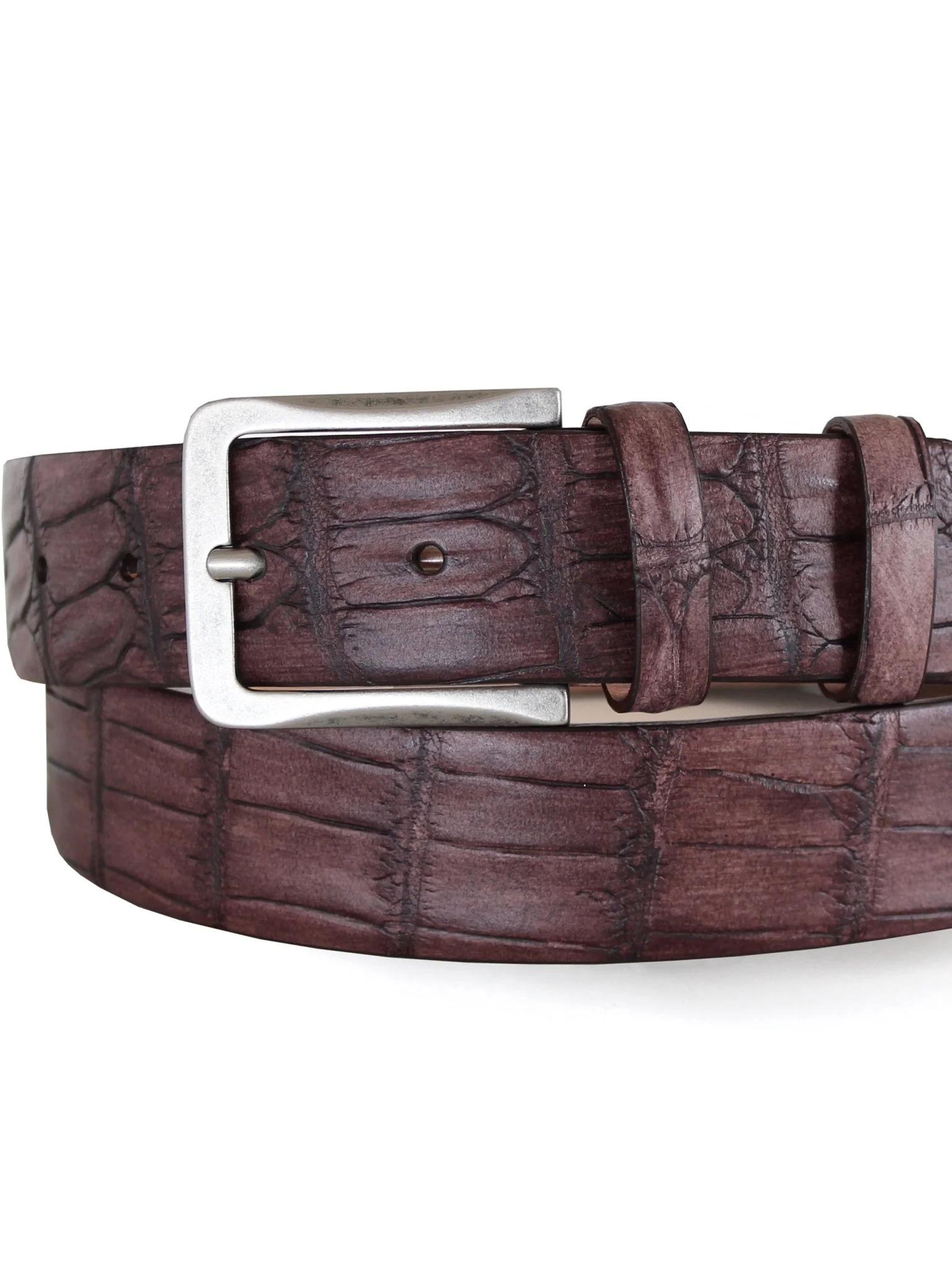 Robert Charles Belts 1713 Croc effect mens belt 35mm - Made in Italy - 100% Leather - Image 3