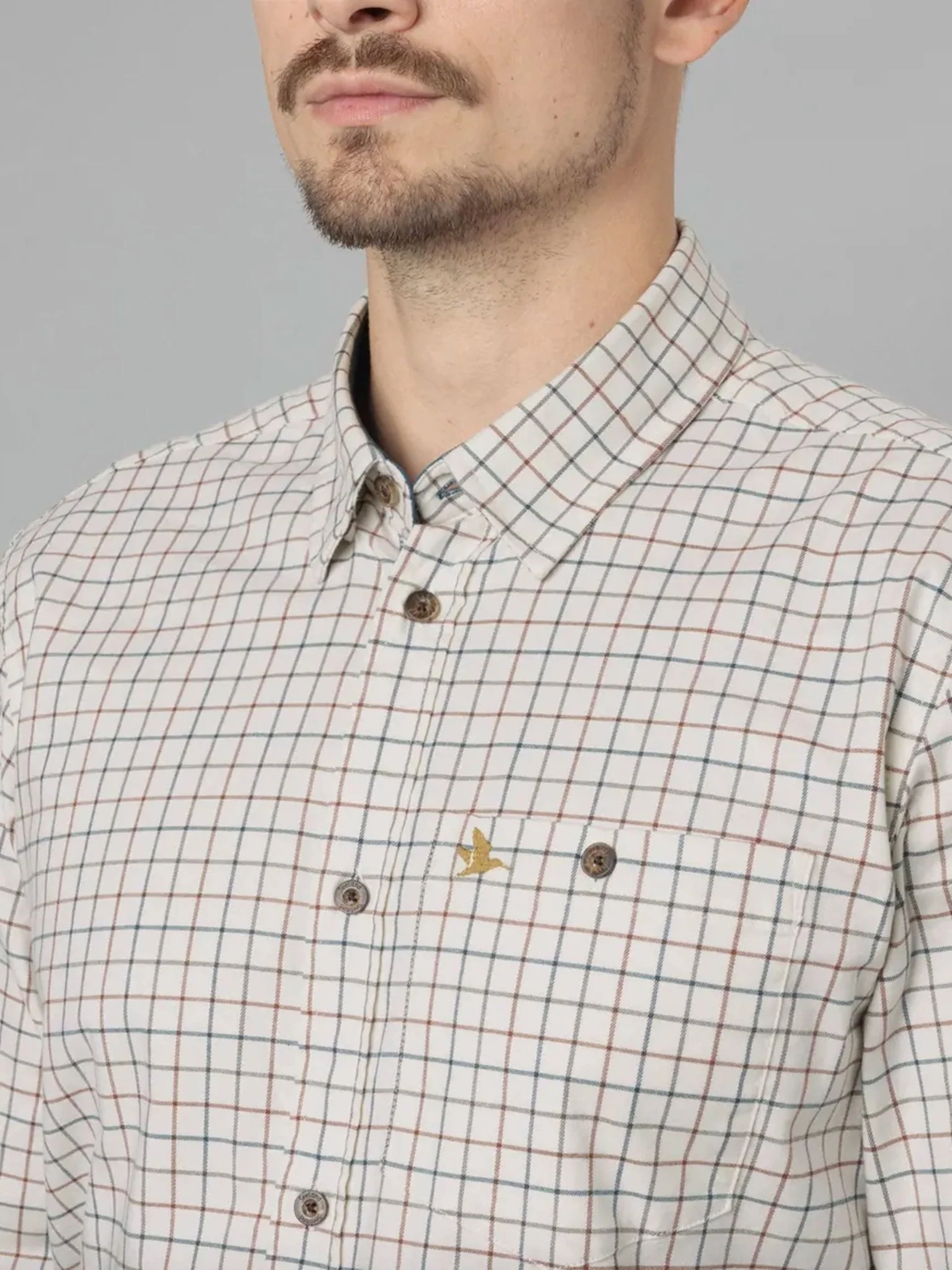 Seeland Oxford check Long Sleeve Mens Shirt / Easy care cotton check shirts - Image 5