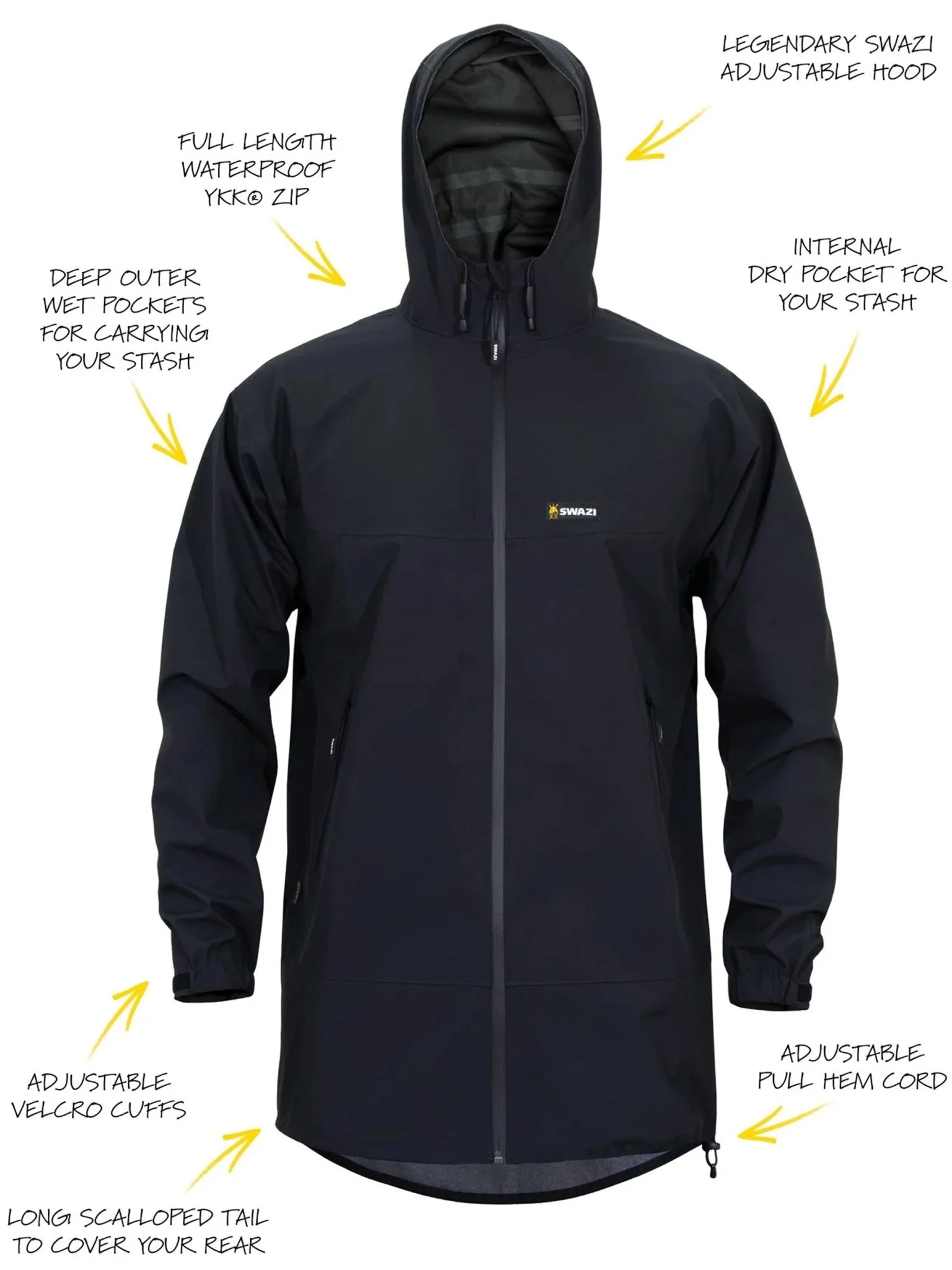 Swazi - Sentinel Ultralite mens Jacket - Windproof / Waterproof coat - Breathable AEGIS - Image 5