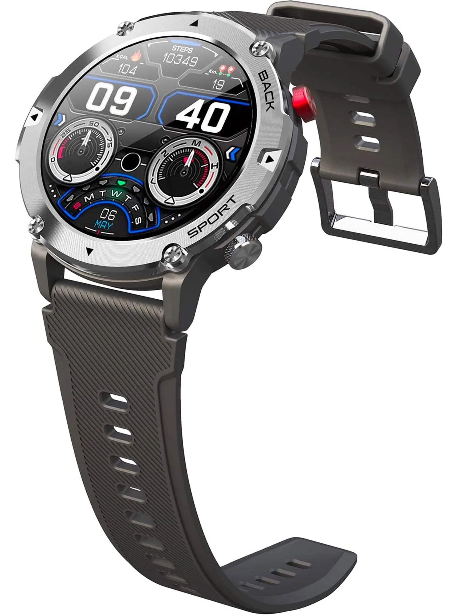 TELSA UK - Smart Watch Waterproof T4EC Alloy military style mens Sports & fitness digital Watch with Touch Screen display, Fitness Watch, Heart Rate, Step counter Smart Watch for men IOS & Android - Image 11