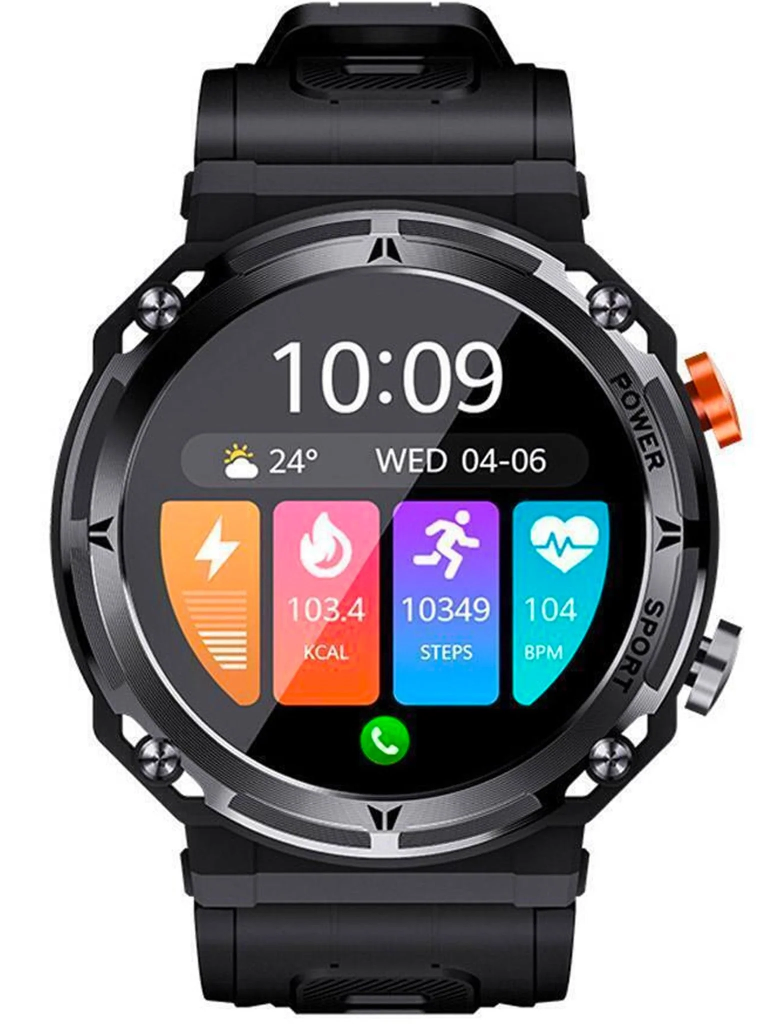 TELSA UK - Smart Watch Waterproof T4EC Alloy military style mens Sports & fitness digital Watch with Touch Screen display, Fitness Watch, Heart Rate, Step counter Smart Watch for men IOS & Android - Image 5