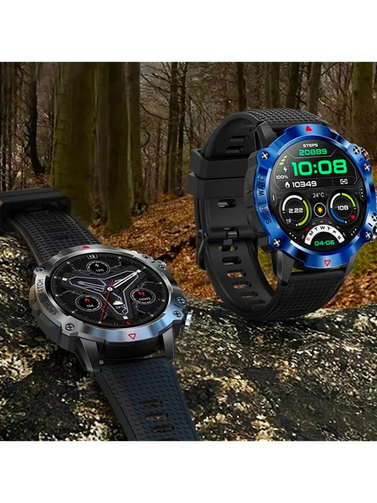 TELSA UK - Waterproof Smart Watch T410 Sports & fitness digital Watch military style mens with Touch Screen display, Fitness Watch, Smart Watch for men IOS & Android - Image 4