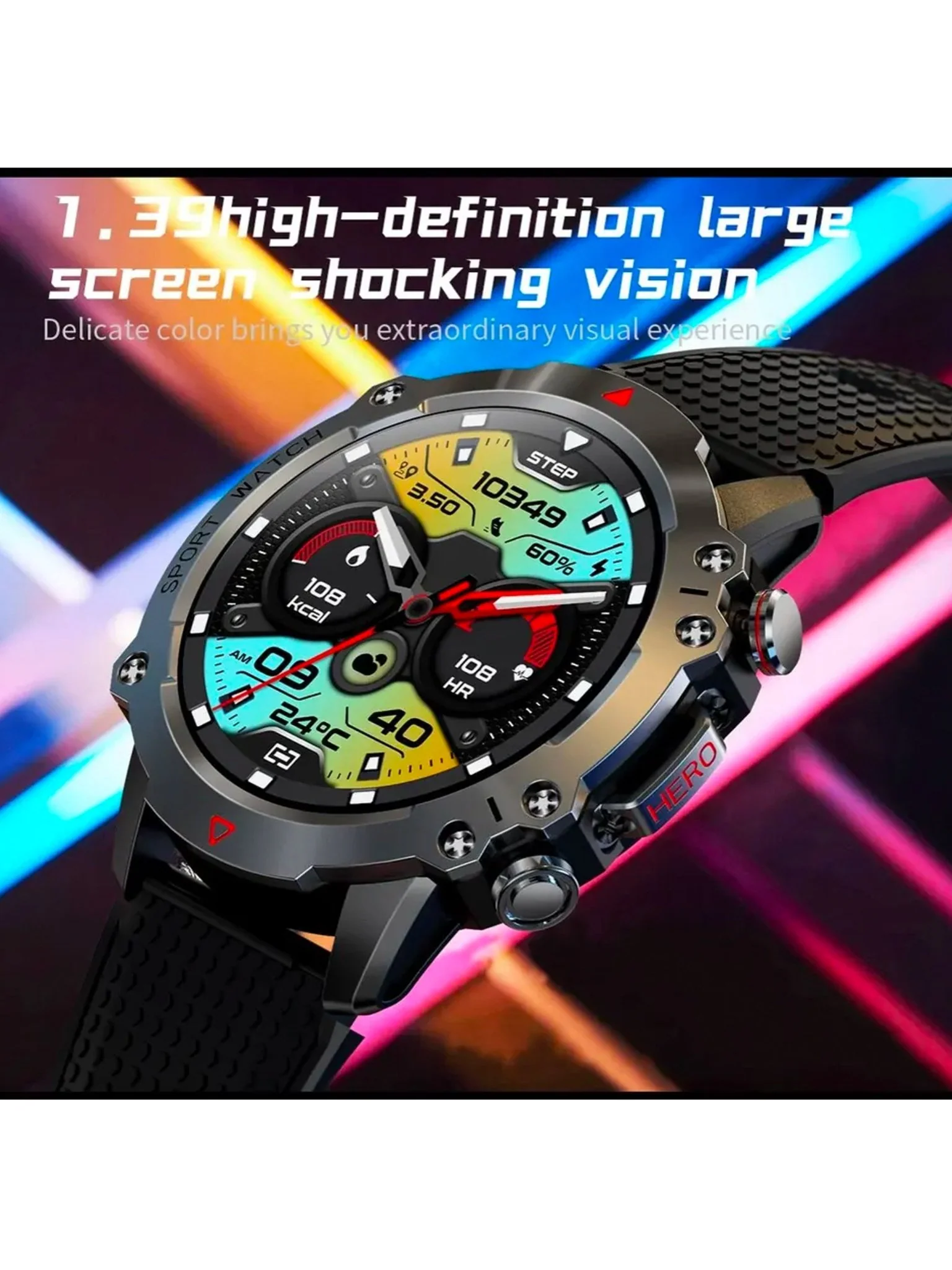TELSA UK - Waterproof Smart Watch T410 Sports & fitness digital Watch military style mens with Touch Screen display, Fitness Watch, Smart Watch for men IOS & Android - Image 7